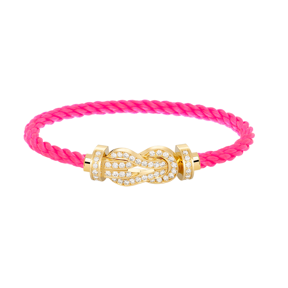 [Regalia jewelry]CHANCE LARGE 8 FIGURE BUCKLE FULLDIAMOND BRACELET GOLD