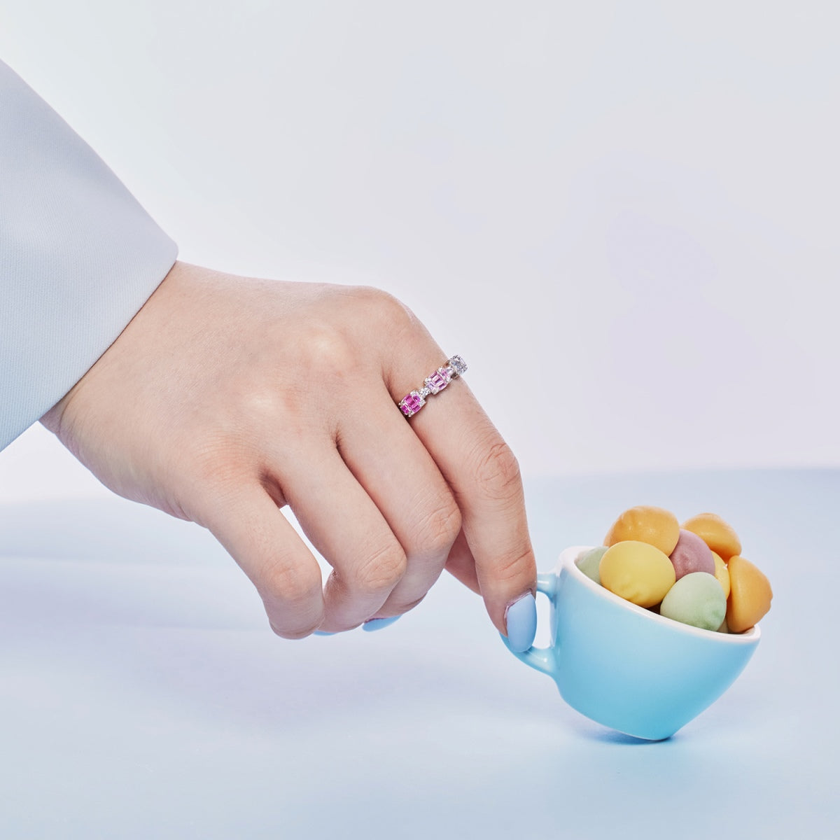 [Regalia jewelry]Unique Colorful Emerald Cut Party Ring