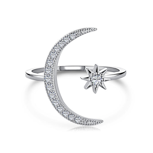 [Regalia jewelry]Eternity Moon & Star Ring