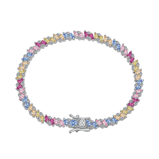 [Regalia jewelry]Ornate Sparkling Multi Cut Party Bracelet
