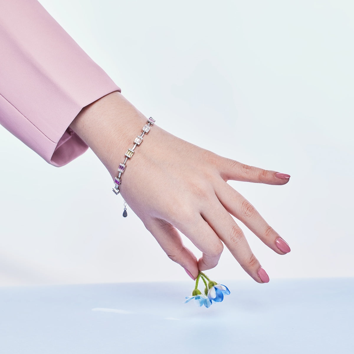 [Regalia jewelry]Dainty Charming Emerald Cut Daily Bracelet