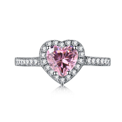 [Regalia jewelry]Eternity Splashy Romantic Heart Shape Lover Ring