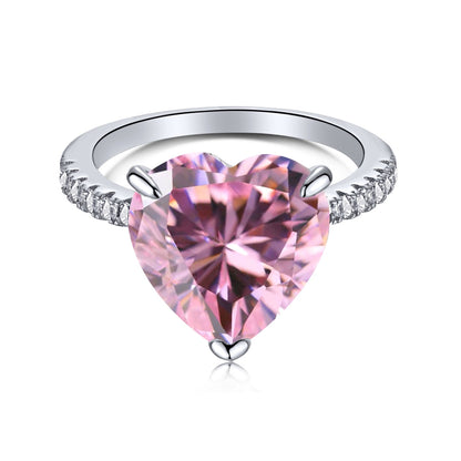 [Regalia jewelry]6.0 Carat Luxurious Sparkling Romantic Heart Cut Lover Ring