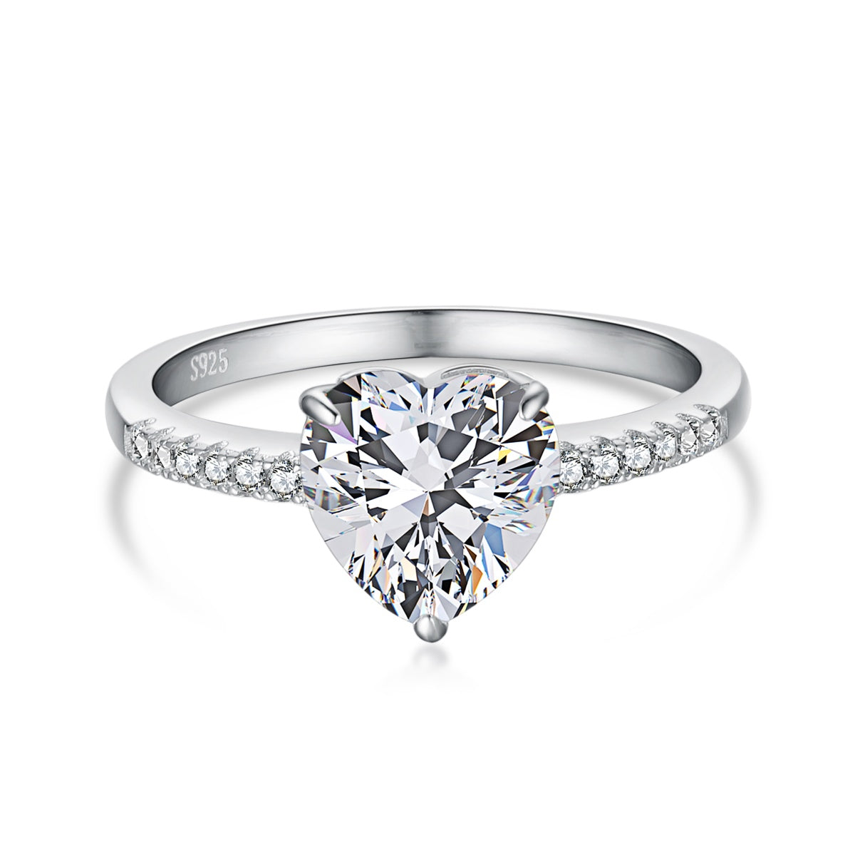 [Regalia jewelry]2.0 Carat Dazzling Lustrous Heart Cut Lover Ring