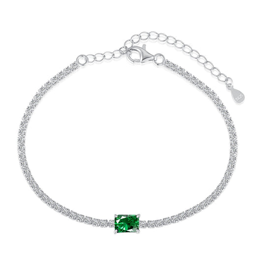[Regalia jewelry]1.0 Carat Unique Emerald Cut Banquet Bracelet