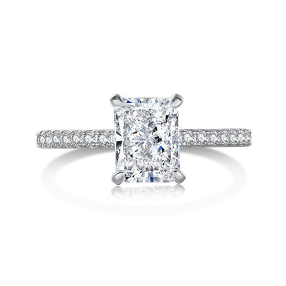 [Regalia jewelry]2.0 Carat Dazzling Sparkling Radiant Cut Party Ring