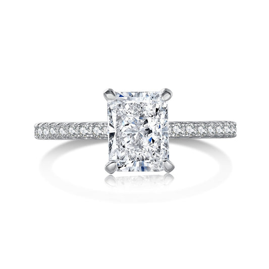 [Regalia jewelry]2.0 Carat Dazzling Sparkling Radiant Cut Party Ring