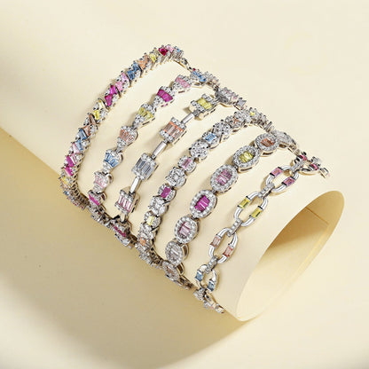 [Regalia jewelry]Dainty Charming Emerald Cut Daily Bracelet