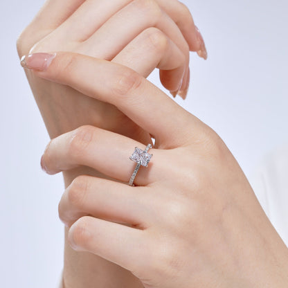 [Regalia jewelry]2.0 Carat Dazzling Sparkling Radiant Cut Party Ring