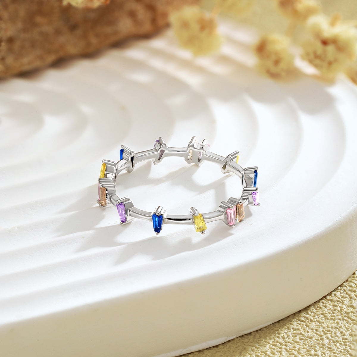 [Regalia jewelry]Unique Trapezoid Cut Daily Ring