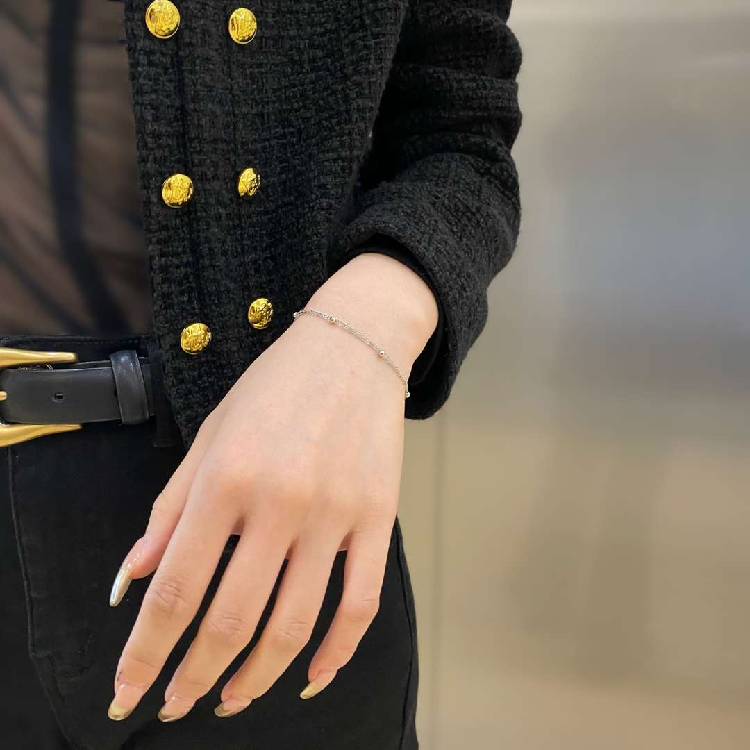 [Regalia jewelry]Delicate Bead Double Layer Bracelet