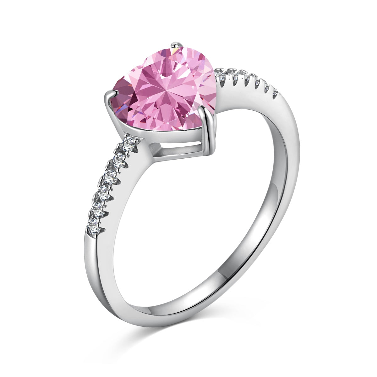 [Regalia jewelry]2.0 Carat Dazzling Lustrous Heart Cut Lover Ring