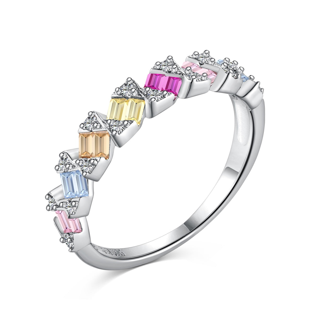 [Regalia jewelry]Delicate Vibrant Emerald Cut Daily Ring