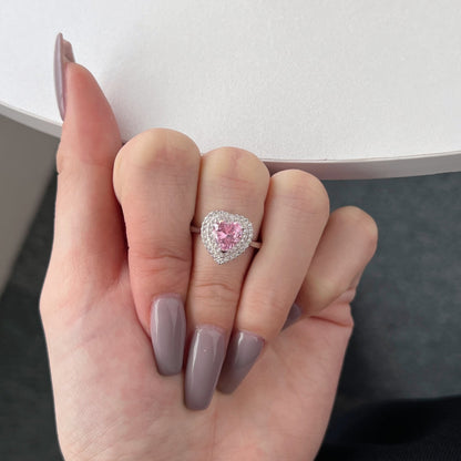 [Regalia jewelry]Delicate Ebullient Heart Shape Wedding Ring