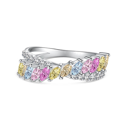 [Regalia jewelry]Unique Colorful Marquise Cut Daily Ring