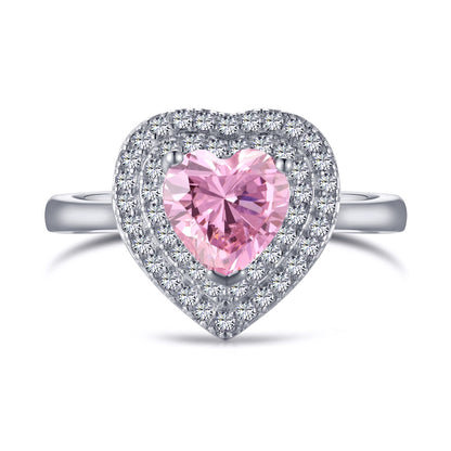 [Regalia jewelry]Delicate Ebullient Heart Shape Wedding Ring