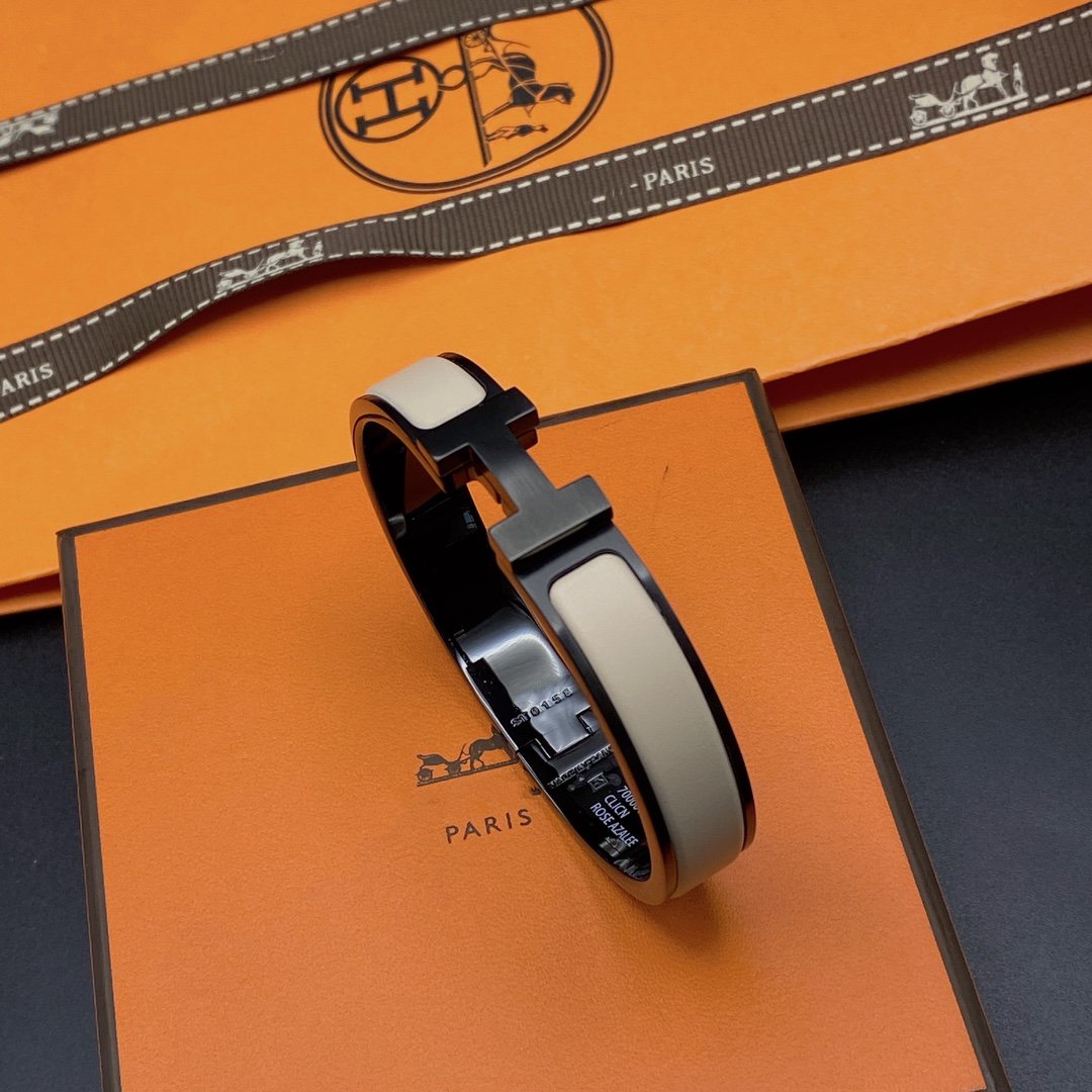 [Regalia jewelry]H BRACELET 12MM BLACK BEIGE CERAMIC