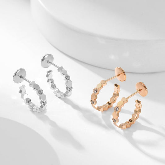 [Regalia jewelry]BEE LOVE DIAMOND HOOP EARRINGS