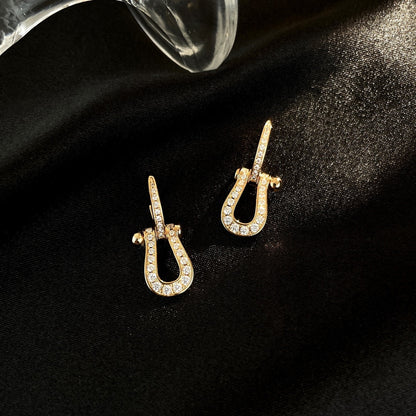 [Regalia jewelry]FORCE 10 FULL DIAMOND DROP EARRINGS MEDIUM MODEL