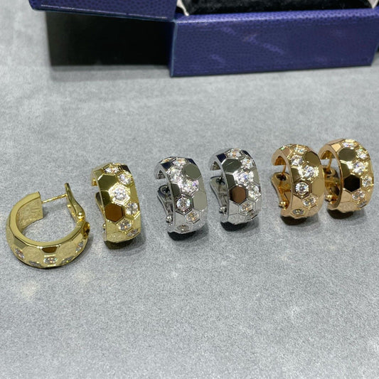 [Regalia jewelry]BEE LOVE DIAMOND HOOP EARRINGS