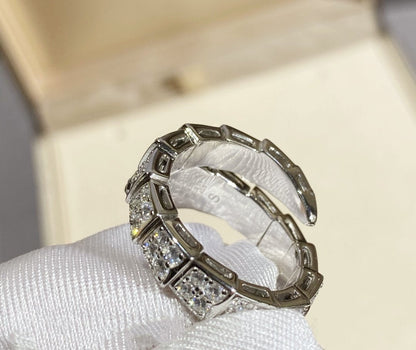 [Regalia jewelry]SERPENTI RING SILVER DIAMOND PAVED