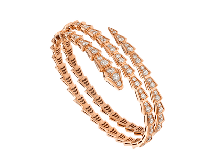 [Regalia jewelry]SERPENTI BRACELET PINK GOLD DIAMOND DOUBLE ROW