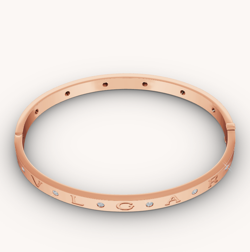 [Regalia jewelry]ZERO 1 PINK GOLD 12 DIAMONDS BRACELET