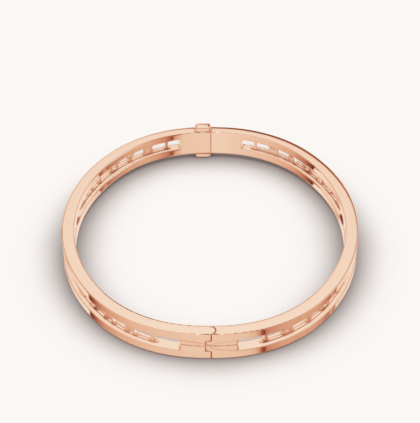 [Regalia jewelry]ZERO 1 SPIRAL LOGO PINK GOLD BRACELET