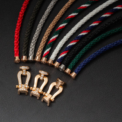 [Regalia jewelry]FORCE LARGE HORSESHOE FULL DIAMOND BRACELET GOLD