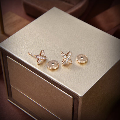 [Regalia jewelry]JEUX DE GOLD DIAMOND EARRINGS