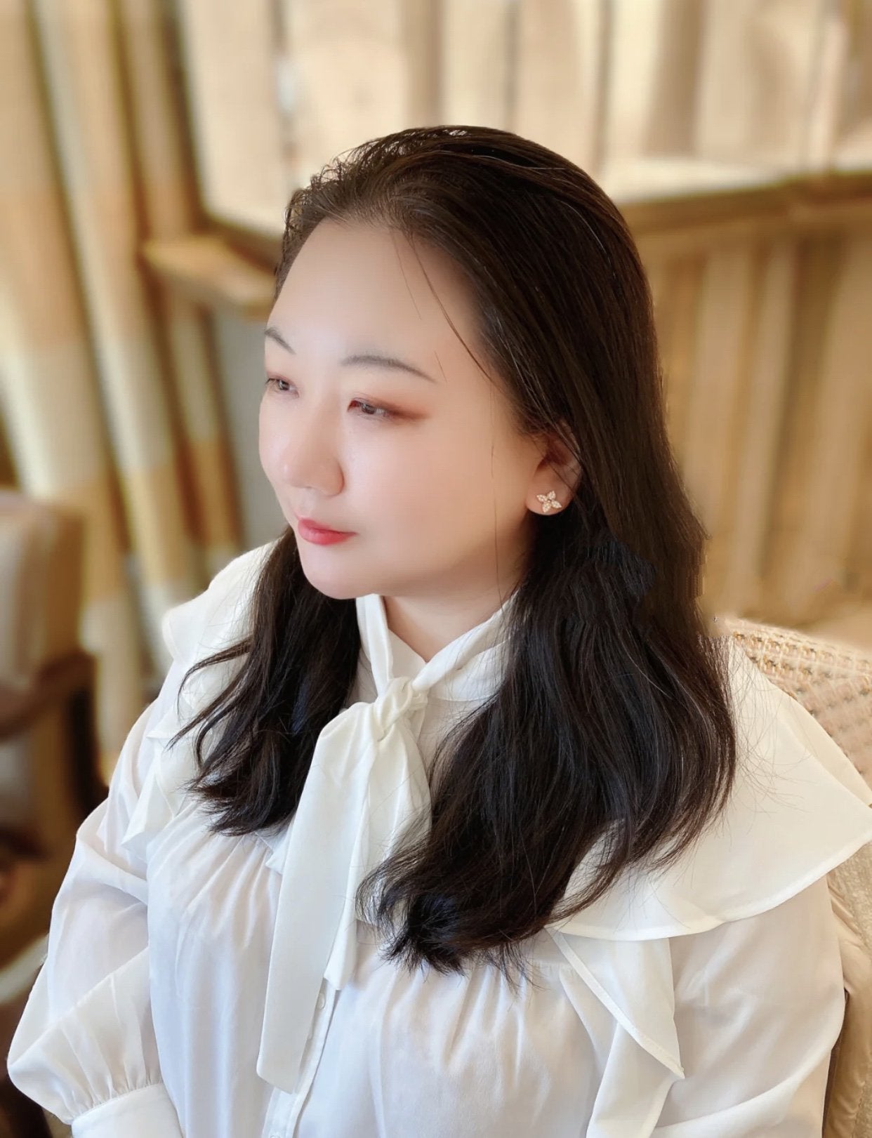 [Regalia jewelry]STAR BLOSSOM STUD EARRINGS PINK GOLD DIAMONDS