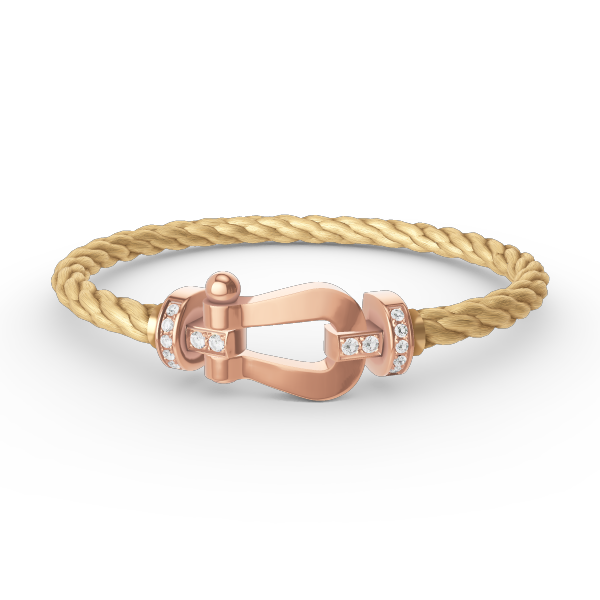 [Regalia jewelry]FORCE LARGE HORSESHOE HALF DIAMOND BRACELET ROSE GOLD