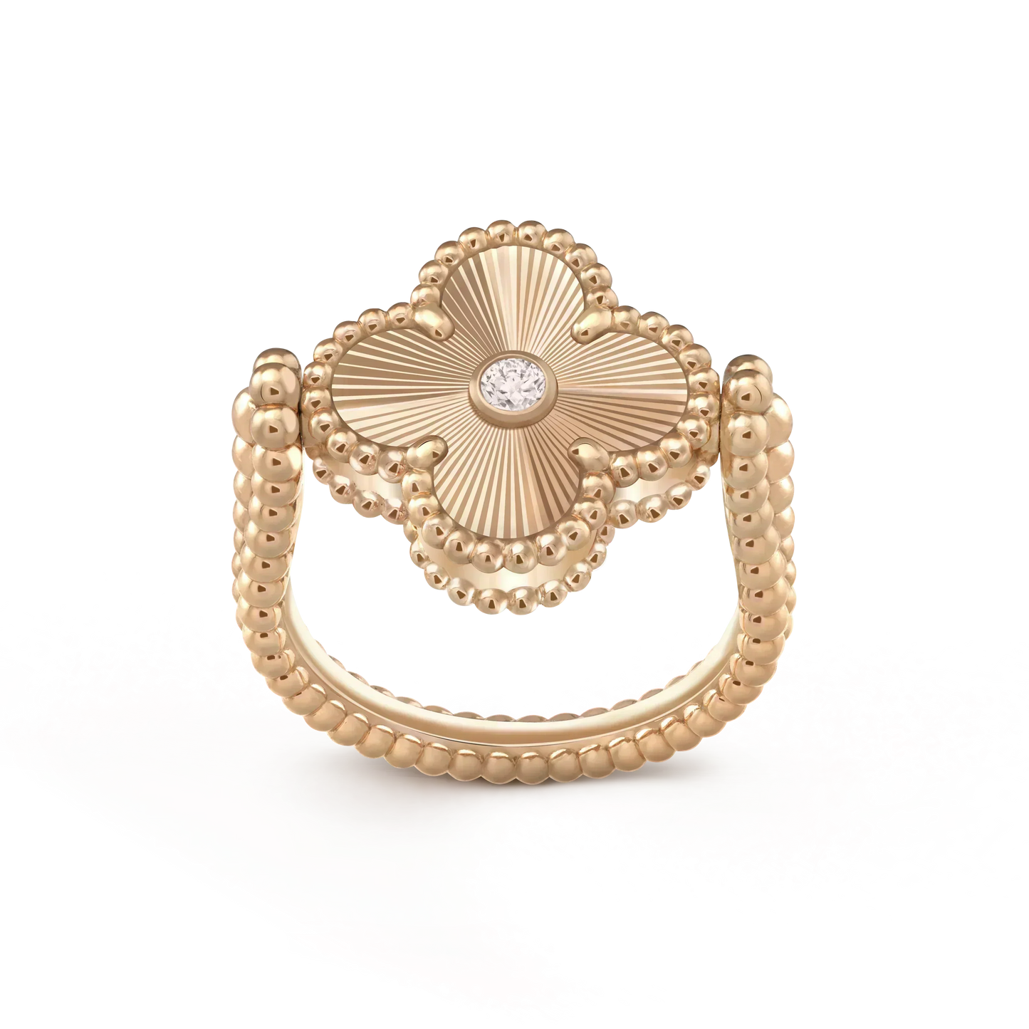 [Regalia jewelry]CLOVER RIVERSIBLE ROSE GOLD RING