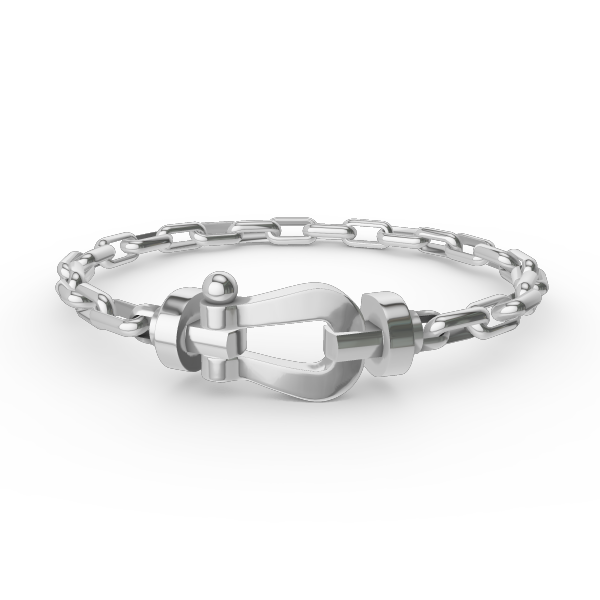 [Regalia jewelry]FORCE LARGE HORSESHOE CLASP  METAL BRACELET