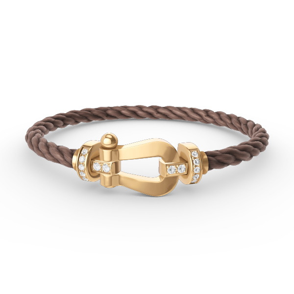 [Regalia jewelry]FORCE LARGE HORSESHOE HALF DIAMOND BRACELET GOLD