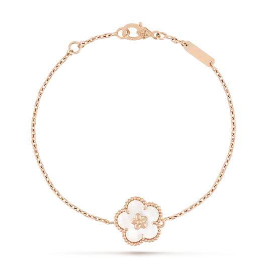 [Regalia jewelry]LUCKY WHITE MOP PLUM BLOSSOM  BRACELET