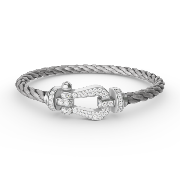 [Regalia jewelry]FORCE LARGE HORSESHOE FULL DIAMOND BRACELET SILVER