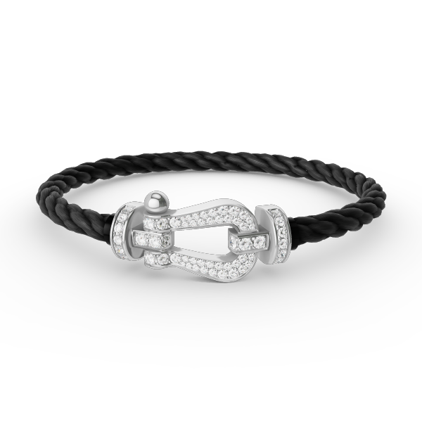 [Regalia jewelry]FORCE LARGE HORSESHOE FULL DIAMOND BRACELET SILVER